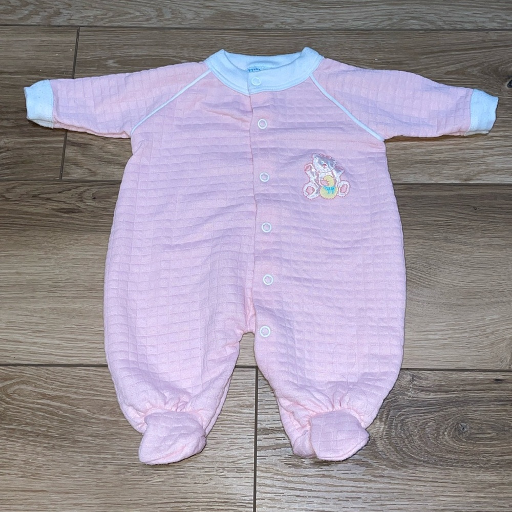 Vintage BabyGro Baby Girl Footie Sleeper